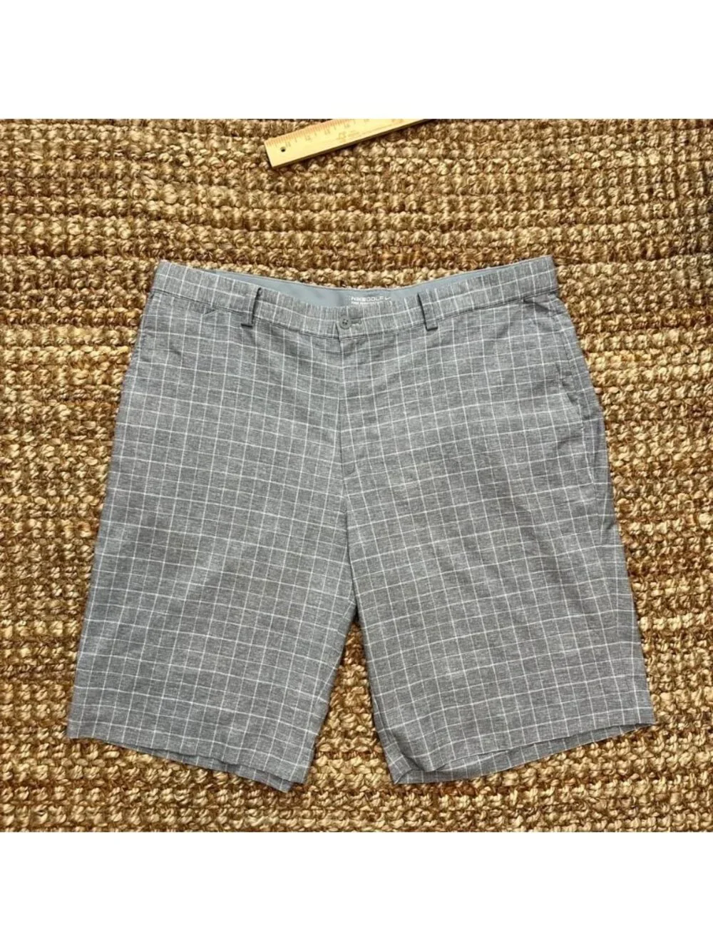 Nike Golf Mens Tour Performance Shorts 38 Gray Plaid 639801-088